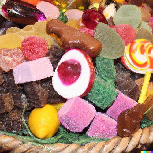 DALL·E 2023-03-24 16.21.34 -  a mountain of sweets